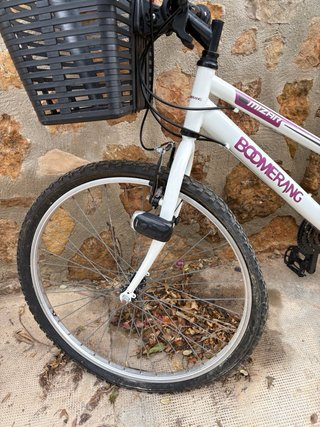 Bicicleta Boomerang Blanca con Cesta
