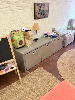 Mesa y Sofá Infantil Madera