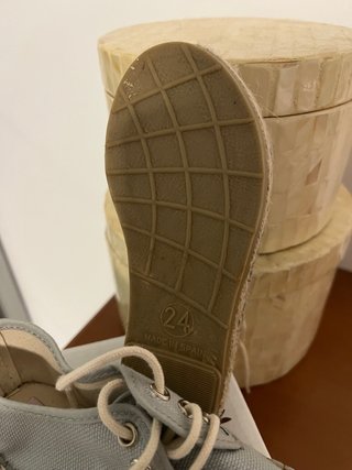 Zapatillas Bebé Lona Gris Talla 24