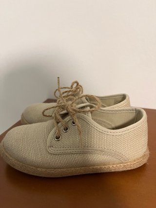 Zapatillas Bebé Lona Gris Talla 24