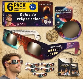 6 Gafas de Sol para Eclipse Solar Helioclipse
