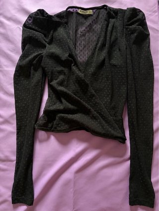 Blusa Stradivarius Negra Talla s