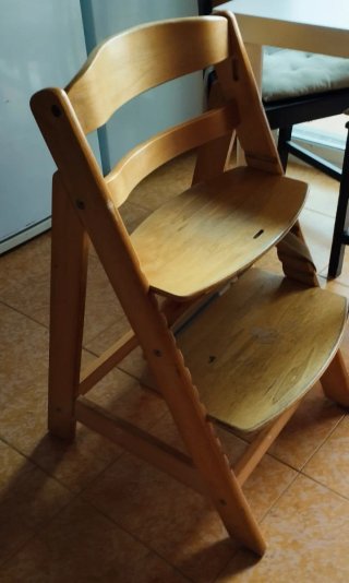 Trona madera evolutiva y silla infantil