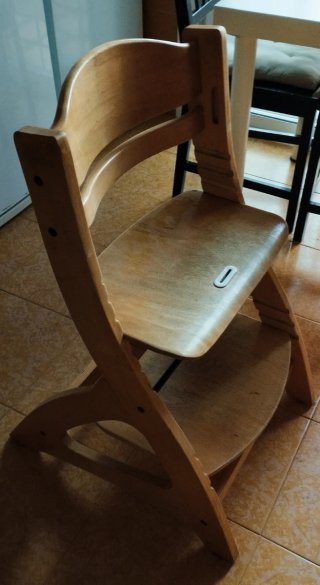 Trona madera evolutiva y silla infantil
