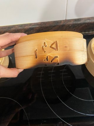 Vaporera de bambú