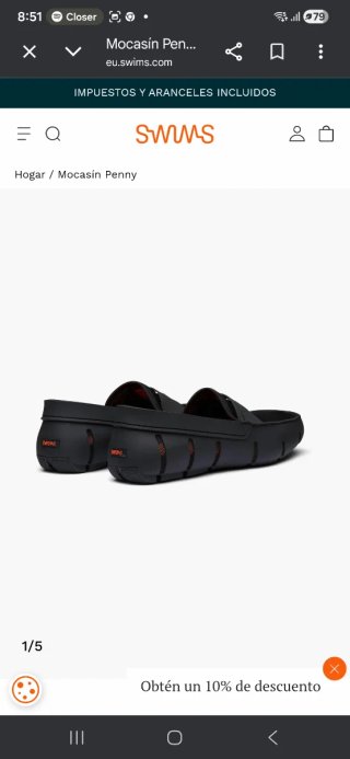 Zapatillas Swims Negras  14, 13 y 12 ( 48, 47 y 46