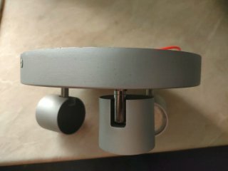 Lámpara de techo 3 focos metal plateado