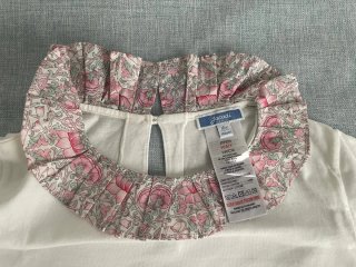 Camiseta Jacadi niña cuello volante floral
