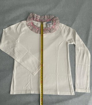 Camiseta Jacadi niña cuello volante floral