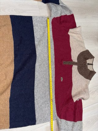Jersey Lacoste Lana Cremallera Tricolor
