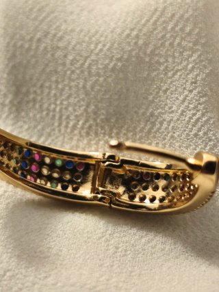 Pendientes Aro Chapados Oro 18k Multicolor