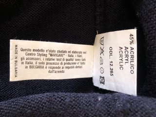 Maglione blu Navigare Uomo Zip Nero