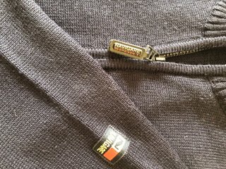Maglione blu Navigare Uomo Zip Nero