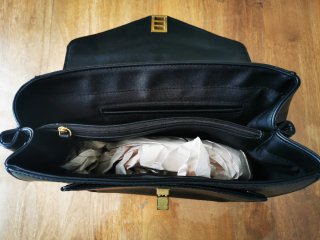 Bolso Mango Negro Piel Sintética