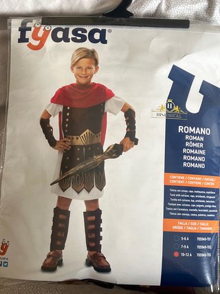 Disfraz Romano Fyasa Talla 7-9 Años