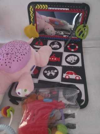 Lote Juguetes Bebé móvil cuna, Peluches y Sonajero