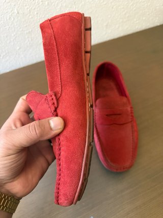 Zapatos mocasines rojos