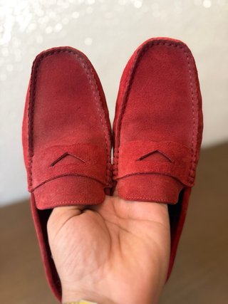 Zapatos mocasines rojos