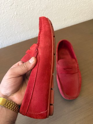 Zapatos mocasines rojos