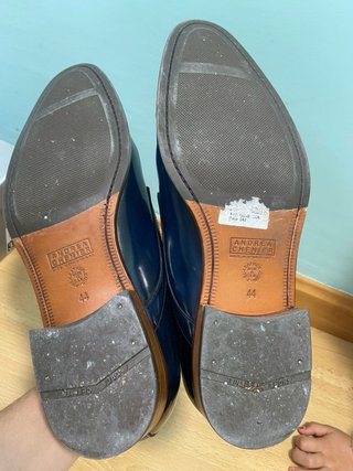 Zapatos de vestir cuero Rossi azul