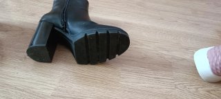 Botas negras tacón alto (1 uso)