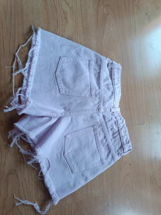 Pantalón corto vaquero rosa Mango