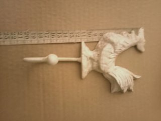 Percha ó gancho Gallo Vintage Hierro Blanco
