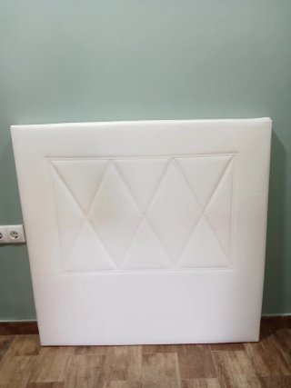Cabecero individual polipiel blanco
