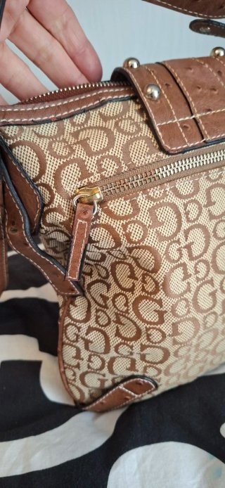 Borsa Guess tracolla beige/marrone