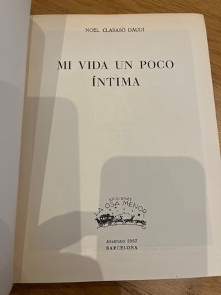 Libro mi vida un poco íntima