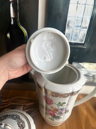 Juego Cafetera y Azucarero Porcelana francesa