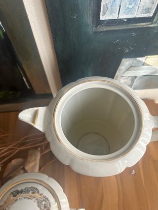 Juego Cafetera y Azucarero Porcelana francesa