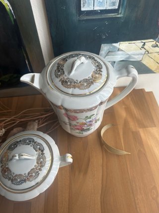 Juego Cafetera y Azucarero Porcelana francesa