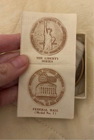 Medaglia Centenario Statua della Libertà 1865-1965