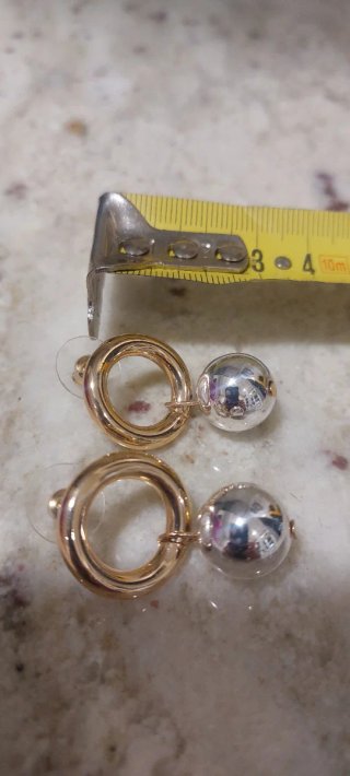Pendientes aro y bola
