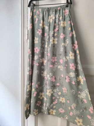 Falda larga floral vintage