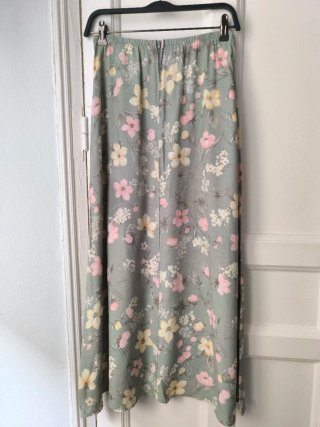 Falda larga floral vintage