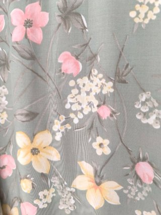 Falda larga floral vintage