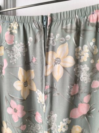Falda larga floral vintage