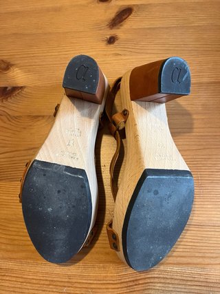 Sandalias Vialis Piel y Madera 37