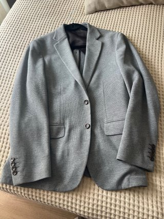 Americana punto Mango gris slim fit