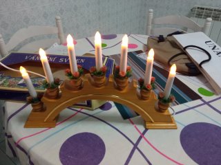 Adorno Navideño VÁNOČNÍ SVÍCEN. 7 velas eléctricas