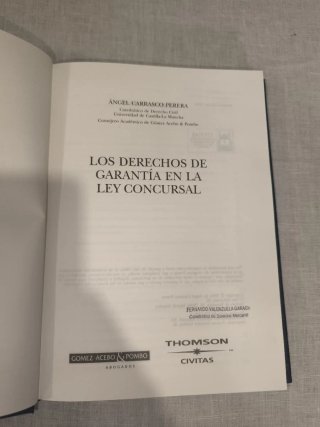 Libro Los Derechos de Garantía en la Ley Concursal