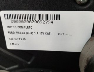 Fxjb motor completo ford fiesta (cbk) 1.4 92794