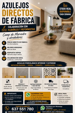 azulejos para albañiles,constructores,interiorista