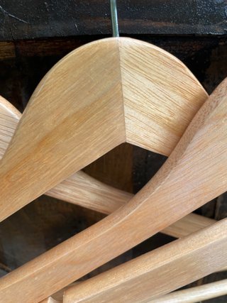 5 Perchas Madera Marrón