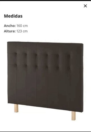 Cabecero Borgan Ikea Polipiel Marrón