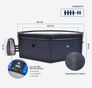 Jacuzzi exterior, piscina, spa NETSPA SP-OCT165/MO