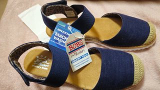 Sandalias/Alpargatas Skechers Azul/Beige
