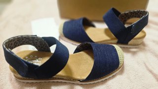Sandalias/Alpargatas Skechers Azul/Beige